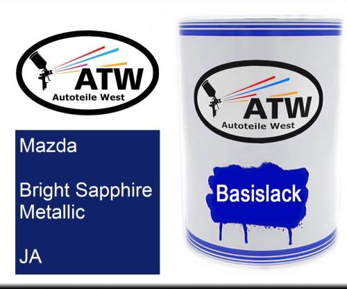 Mazda, Bright Sapphire Metallic, JA: 500ml Lackdose, von ATW Autoteile West.